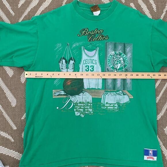 Vintage Nutmeg Single Stitch Boston Celtics NBA Locker Room Home Court Tee Sz XL - Picture 14 of 17